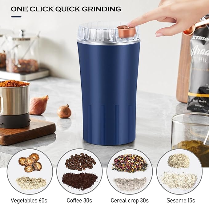 Moulin Électrique Portable – Broyeur Rapide Café & Épices